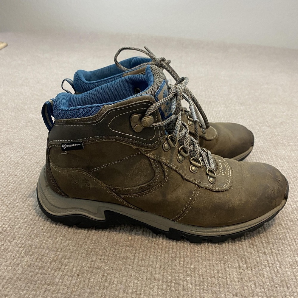 Timberland Boots Womens Size 6.5 Brown Nubuck Waterproof Ankle Hiking A1NRW